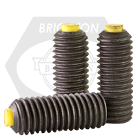 M10-1.50 x 25 mm Socket Set Screws, Nylon-Tip, Black Oxide, Coarse (UNC), Alloy Steel, Qty 100