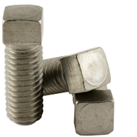 3/8"-16 x 2" Square Head Set Screws, Cup Point, 18-8 Stainless Steel, Coarse (UNC), Case Hardened, Qty 100