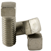 3/8"-16 x 2 1/2" Square Head Set Screws, Cup Point, 18-8 Stainless Steel, Coarse (UNC), Case Hardened, Qty 100