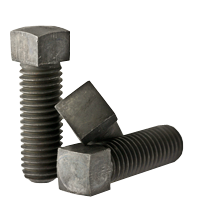 3/8"-16 x 1 1/4" Square Head Set Screws, Cone Point, Plain Finish, Coarse (UNC), Case Hardened, Qty 100