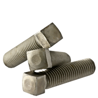 1/4"-20 x 1 1/4" Square Head Set Screws, Oval Point, Plain Finish, Coarse (UNC), Case Hardened, Qty 100