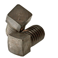3/8"-16 x 1 1/4" Square Head Set Screws, Cup Point, Plain Finish, Full Thread, Coarse (UNC), Alloy Steel, Thru-Hardened, Qty 100