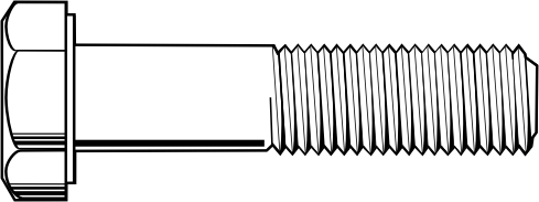 7/16"-14 x 4 1/2" Hex Cap Screws, Grade 2, Zinc Cr+3, Partial Thread, Qty 25