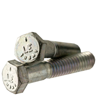 7/8"-14 x 6" Hex Cap Screws, Grade 5, Zinc Cr+3, Partial Thread, Fine (UNF), Medium Carbon Steel, Made in USA, Qty 15