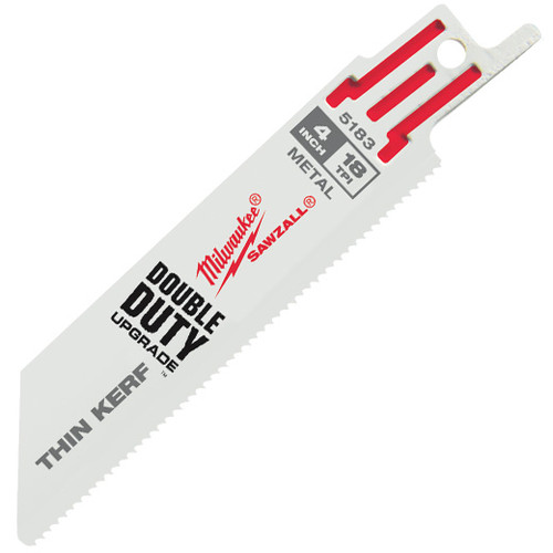 Milwaukee 48-00-5183 4 in. 18 TPI Thin Kerf SAWZALL Blades 5PK