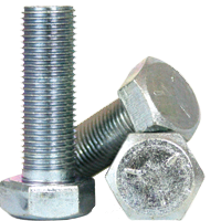 7/8"-14 x 2 3/4" Hex Cap Screws, Grade 5, Zinc Cr+3, Full Thread, Fine (UNF), Medium Carbon Steel, Qty 15