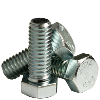 5/16"-18 x 2 3/4" Hex Bolts, Grade A, A307, Zinc Cr+3, Partial Thread, Coarse (UNC), Qty 100
