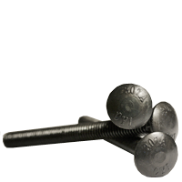1/4"-20 x 5/8" Carriage Bolts, Grade A, A307, Plain Finish, Full Thread, Qty 100