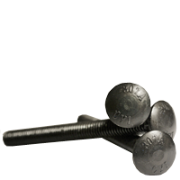 3/4"-10 x 10" Carriage Bolts, Under-Sized, Grade A, A307, Plain Finish, Partial Thread (6" Thread), Qty 5