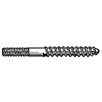 5/16"-18 x 5 1/2" Hanger Bolts, Plain Finish, Qty 100