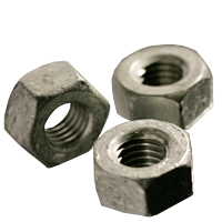 1 3/8"-6 Heavy Hex Nuts, Grade A, A563, Hot-Dipped Galvanized HDG, Coarse (UNC), Qty 10