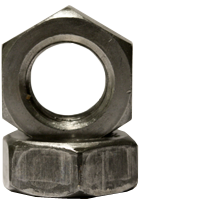 1 1/8"-7 Hex Jam Nuts, Coarse (UNC), Plain Finish, Low Carbon Steel, Qty 10