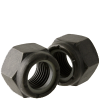 3/4"-10 Nylon Insert Lock Nuts, Grade C, Phosphate & Oil, Medium Carbon Steel, Qty 50