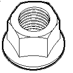 M12-1.75 Hex Flange Nuts, Serrated, Metric Class 8, Zinc Cr+3, Coarse (UNC), DIN 6923 / ISO 4161, Qty 100