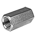 3/8"-16 x W 1/2" x L 1 1/8" Hex Coupling Nuts, 316 Stainless Steel, Qty 100