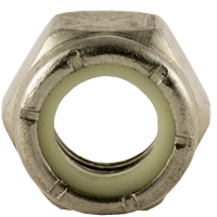 #6-32 Nylon Insert Lock Nuts, NM (Standard), 18-8 Stainless Steel A2, UNC Coarse, Qty 100