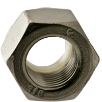 #10-24 Nylon Insert Lock Nuts, NTM (Thin), 316 Stainless Steel, Coarse (UNC), Qty 100