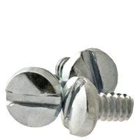 #8-32 x 1/2" Machine Screws, Slotted Binder Undercut, Zinc Cr+3, Full Thread, Coarse (UNC), Qty 100