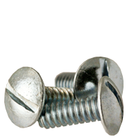 #10-32 x 1/2" Machine Screws, Slotted Truss Head, Zinc Cr+3, Full Thread, Qty 100