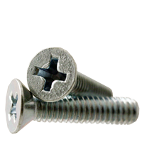 1/4"-20 x 4" Machine Screws, Phillips Flat Head, Zinc Cr+3, Full Thread, Qty 100