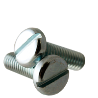 #5-40 x 1/4" Machine Screws, Slotted Pan Head, Zinc Cr+3, Full Thread, Qty 100