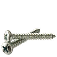 #10-12 x 1 1/2" Self-Tapping Screws, Square Drive Pan Head, Type A, Zinc Cr+3, Full Thread, Qty 100