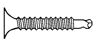 #8-18 x 2 3/8" Self-Drilling Drywall Screws, Phillips Bugle Head, #2 Point, Phosphated, Qty 100