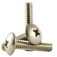 5/16"-18 x 2 1/2" Machine Screws, Phillips Truss Head, 18-8 Stainless Steel, Full Thread, Coarse (UNC), Qty 100
