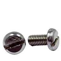 M6-1.00 x 60 mm Machine Screws, Slotted Pan Head, 18-8 Stainless Steel A2, Full Thread, DIN 85, Qty 100