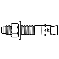 3/4"-10 x 8 1/2" Wedge Anchors, Ultrawedge, Mechanical Galvanized, Steel, Qty 10