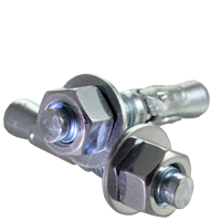 5/8"-11 x 4 1/2" Wedge Anchors, Commercial, Zinc Cr+3, Qty 25