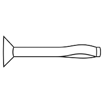 1/4" x 2" Split-Fast Anchor, Flat Head, Zinc, Qty 100
