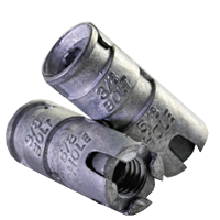 1/2" Expansion Shield Anchors, Single, Zinc Alloy, Qty 50