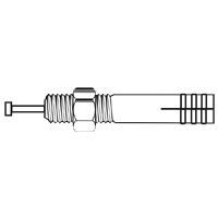 1/2"-13 x 3 1/2" Expansion Shield Anchors, Pin Drive, Zinc-Yellow Cr+6, Qty 50