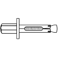 1/2" x 2 1/4" Sleeve Type Rod Hangers, Zinc, Qty 25