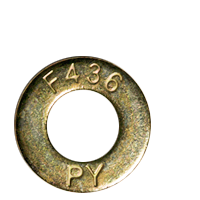 9/16" Structural Flat Washers, F436, Zinc-Yellow Cr+6, Medium Carbon Steel, Qty 300