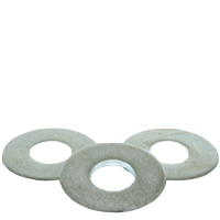 7/16" USS Flat Washers, Zinc Cr+3, Medium Carbon Steel, Thru-Hardened, Made in USA, Qty 100