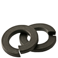 7/8" Regular Split Lock Washers, Plain Finish, Carbon Thru-Hardened, Qty 50