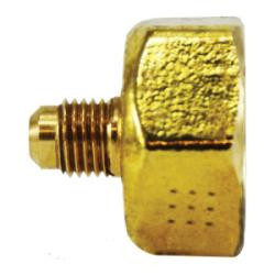 AMC 04030-1206 Cylinder Adapter, 3/4 in SAE 45 deg Male Flared x 3/8 in FIP, Brass