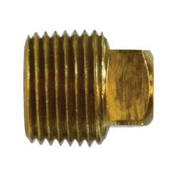 AMC 06109-02 Square Head Plug, 1/8 in MPT, 0.58 in, Brass