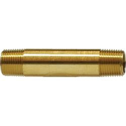 AMC 06113-0624 Long Nipple, 3/8 in MPT x 3/8 in MPT, 1-1/2 in, Brass
