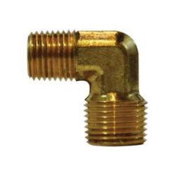 AMC 06235-0602 90 deg Reducing Elbow, 3/8 in MNPTF x 1/8 in MNPTF, Brass