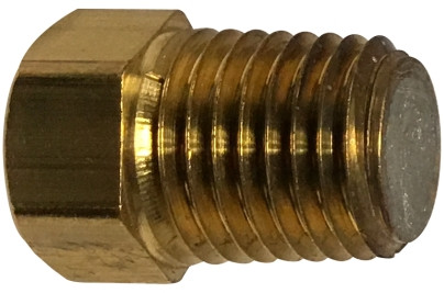 Midland Metal 10609 Fusible Pipe Plug, 1/4 in SAE 45 deg Flared, Brass