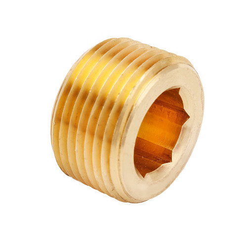 Midland Metal 109AL-2 MAF/USA Countersunk Plugs, MAF/USA PIPE, 1/8 Brass C/S Hex Plug, MAF/USA Brass Fittings