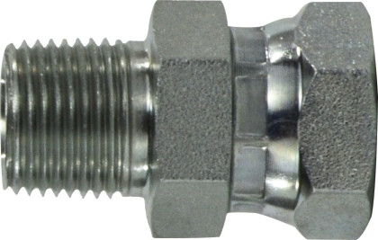 Midland Metal 140448 Swivel Adapter, 1/4 in MPT x 1/2 in FNPSM, Steel