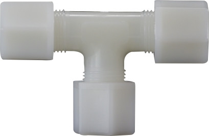 Midland Metal 17105P Union Tees, Plastic Compression, 3/8 Polyprop Compression Tee, Plastic Fittings