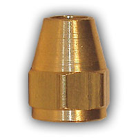 Mid-America Fittings 21110X4 Hex Short Rod Nut, 1/4 in SAE 45 deg Flare, Brass