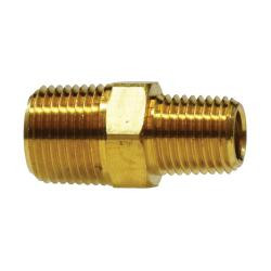 Midland Metal 23325X4X2 MAF/USA Hex Nipples, MAF/USA PIPE, 1/4 Mpt x 1/8 Mpt Reducing Hex, MAF/USA Brass Fittings