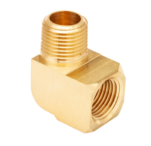 Mid-America Fittings 23400X1 90 deg Street Elbow, 1/16 in MPT x 1/16 in FPT, Brass