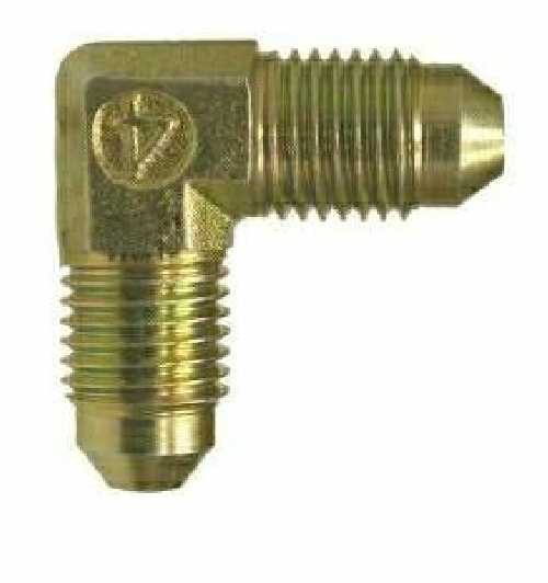 Midland Metal 250084 90 deg Union Elbow, 1/2 in 37 deg JIC Flared x 1/4 in 37 deg JIC Flared, Steel